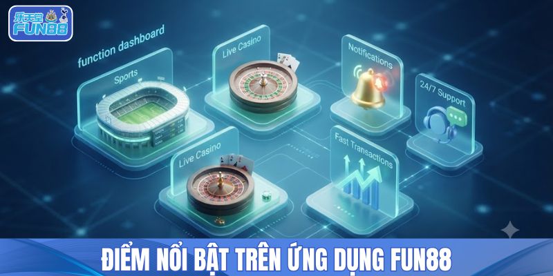Điểm nổi bật trên ứng dụng FUN88