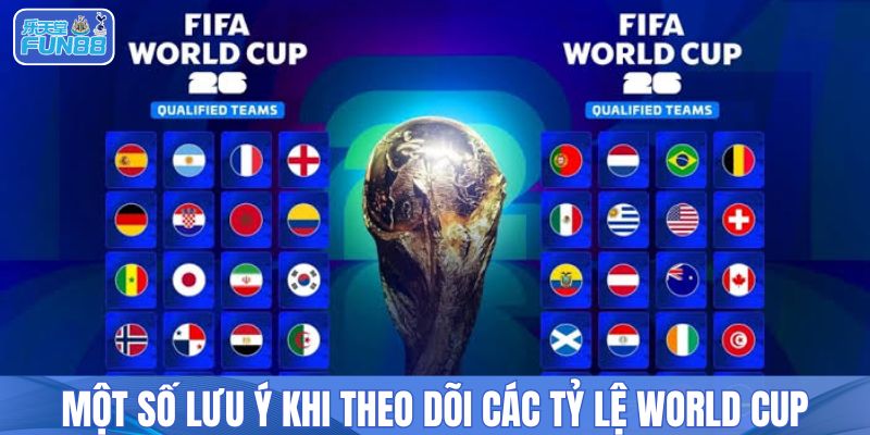 Một số lưu ý khi theo dõi các tỷ lệ World Cup